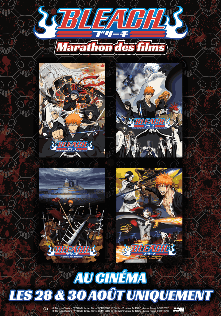 Marathon Bleach : les quatre films au cinéma les 28 et 30 août